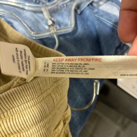 Anthropologie Daily Practice Cargo Pockets Jogger Pants Beige Medium High-Rise - Picture 8 of 10